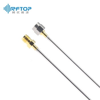 3.5mm公 转 3.5mm母 半钢电缆组件|精密型, DC-26.5GHz, 配接RCS086L电缆, 线径2.2mm - RCS086L-QMQF-L