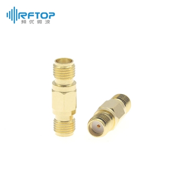 SMA母 转 SMA母 转接器|经济型, DC-6GHz, 黄铜镀金 - RA06S01-GBA
