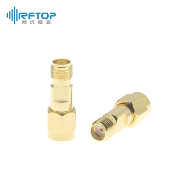 SMA公 转 SMA母 转接器|经济型, DC-6GHz, 黄铜镀金 - RA06S03-GBA