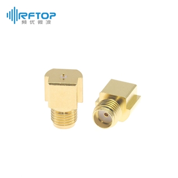 SMA母PCB开槽焊接连接器, DC-18GHz, 尾针直径0.5mm - RC18SFB-SSM0508