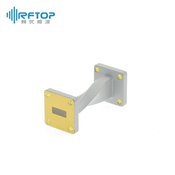 WR42(BJ220)扭波导, 17.6-26.7GHz, FBP220方形平法兰, 铜合金 - RWGT42-L