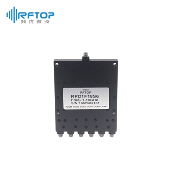 SMA一分六微带式功分器|专业型, 1-18GHz, 10W, 接头不锈钢 - RPD1F18S6