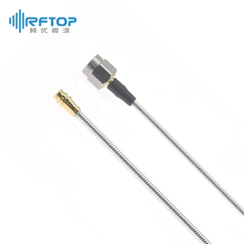 2.92mm(K,SK)公 转 SMP(GPO)母 半柔电缆组件|超优级(Ultra), DC-40GHz, 配接RCR086H电缆, 线径2.16mm - RCR086H-KMPF-L