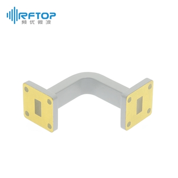 WR51(BJ180)弧形90度弯E面弯波导, 14.5-22GHz, FBP180方形平法兰, 铜合金 - RWGWE51-L1-L2