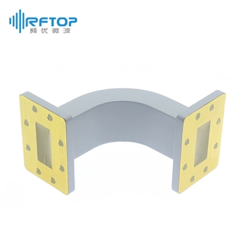 WR137(BJ70)弧形90度弯E面弯波导, 5.38-8.17GHz, FDP70矩形平法兰 - RWGWE137-L1-L2