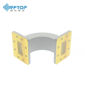WR159(BJ58)弧形90度弯E面弯波导, 4.64-7.05GHz, FDP58矩形平法兰 - RWGWE159-L1-L2