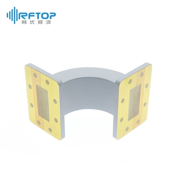 WR187(BJ48)弧形90度弯E面弯波导, 3.94-5.99GHz, FDP48矩形平法兰 - RWGWE187-L1-L2