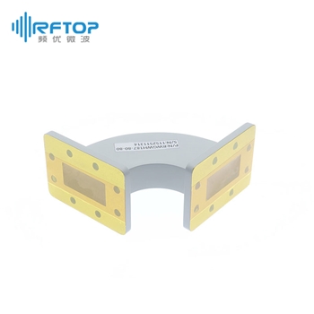 WR187(BJ48)弧形90度弯H面弯波导, 3.94-5.99GHz, FDP48矩形平法兰 - RWGWH187-L1-L2