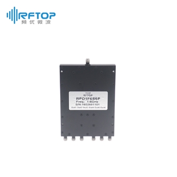 SMA一分六同轴微带式功分器|专业型, 1-6GHz, 20W, 接头不锈钢 - RPD1F6S6P