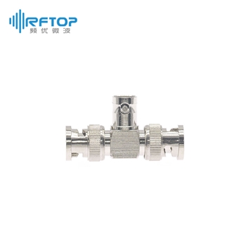 BNC母 转 BNC公 三通转接器|经济型, DC-4GHz, 黄铜镀镍 - RA04B03T-NBA