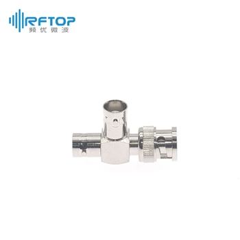 BNC母 转 BNC 三通转接器|经济型, DC-4GHz, 黄铜镀镍 - RA04B04T-NBA