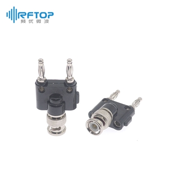 BNC公 转 4mm(Banana)公 三通转接器|经济型, , 黄铜镀镍 - RAB02TY-NBA