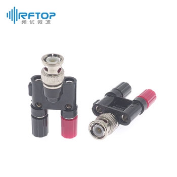 BNC公 转 4mm(Banana)母 三通转接器|经济型, , 黄铜镀镍 - RAB04TY-NBA