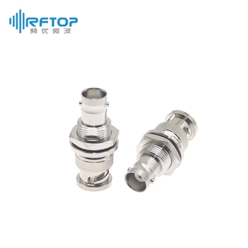 BNC公 转 BNC母 穿墙转接器|经济型, 带密封圈, DC-4GHz, 黄铜镀三元合金 - RA04B03YS-TBA