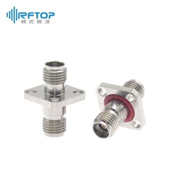 【超值优选】3.5mm母 转 3.5mm母 四孔法兰毫米波转接器|精密型, 带密封圈, DC-34GHz, 不锈钢钝化 - RA3401FSE