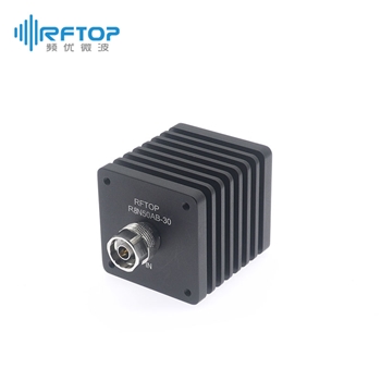 N中功率同轴固定衰减器|专业型, 小尺寸版, 双向, 公-母, 矩形, 接头铜镀三元合金, DC-8.5GHz, 50W - R8N50AB-XX