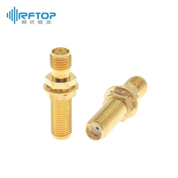 【超值优选】SMA母 转 SMA母 穿墙无磁型转接器|精密型, 微磁型, DC-18GHz, 铍青铜镀无磁金 - RANM18S01Y