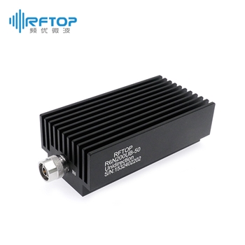 N大功率同轴固定衰减器|专业型, 小尺寸版, 单向, 母输入, 母输出, 矩形, 接头铜镀三元合金, DC-6GHz, 200W - R6N200UB-XX