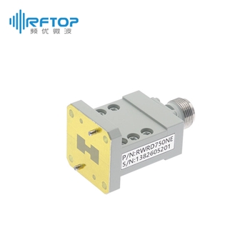WRD750 转 N母双脊波导同轴转换器|精密型, 7.5-18GHz, FPWRD750矩形法兰, 端接, 接头不锈钢 - RWRD750NE