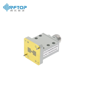 WRD1800 转 2.92mm(K,SK)母毫米波双脊波导同轴转换器|精密型, 18-40GHz, FPWRD1800矩形法兰, 端接, 接头不锈钢 - RWRD1800KE