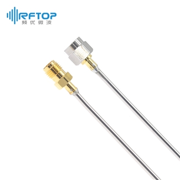 SMA公 转 SMA母 半钢电缆组件|精密型, DC-26.5GHz, 配接RCS141L电缆, 线径3.58mm - RCS141L-SMSF-L1-L2