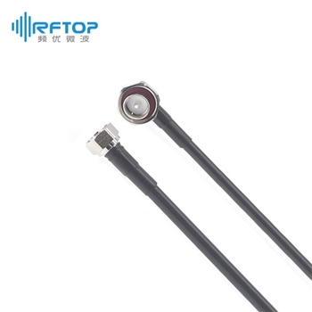 L29(DIN 7/16)直角90度弯公 转 4.3-10公 经济型低损电缆组件|精密型, DC-3GHz, 配接RCMV507S电缆, 线径10.4mm - RCMV507S-DMW4310M-L