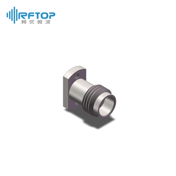 1.85mm母双孔法兰毫米波PCB垂直免焊连接器|超优级(Ultra), DC-67GHz, 安装孔距7.16mm, 尾针直径00.51mm, 带状线 - RC67FH-VL051