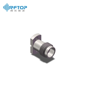 1.85mm母双孔法兰毫米波PCB垂直免焊连接器|超优级(Ultra), DC-67GHz, 安装孔距7.16mm, 尾针直径00.51mm, 微带线 - RC67FH-VLM051