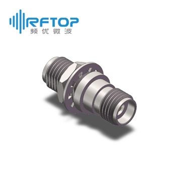 2.92mm(K,SK)母 转 2.92mm(K,SK)母 穿墙毫米波转接器|超优级(Ultra), DC-40GHz, 不锈钢 - RA4001YH03