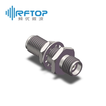 2.92mm(K,SK)母 转 2.92mm(K,SK)母 穿墙毫米波转接器|超优级(Ultra), DC-40GHz, 不锈钢 - RA4001YH05