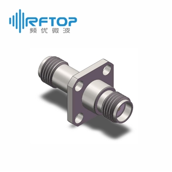 SMA母 转 SMA母 四孔法兰转接器|超优级(Ultra), 带密封圈, DC-26.5GHz, 不锈钢 - RA27S01FSH02