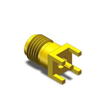SMA母PCB插孔焊接连接器, DC-26.5GHz, 安装孔距5.1mm, 尾针直径1.27mm - RC27SFB-STH127-01-118