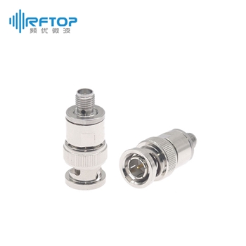 SMA母 50Ω 转 BNC公 75Ω 阻抗转换器|精密型, DC-3GHz, 不锈钢+黄铜镀镍 - RAMP03S08