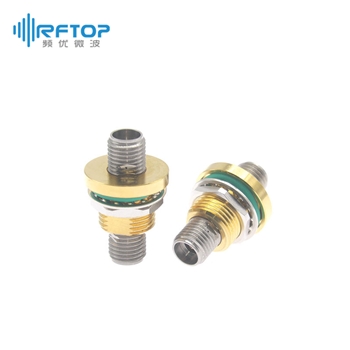 2.92mm(K,SK)母 转 2.92mm(K,SK)母 穿墙毫米波气密型转接器|精密型, 真空应用, DC-40GHz, 不锈钢镀金 - RAHS40K01YH