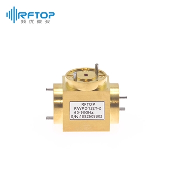 WR12(BJ740)一分二毫米波波导ET功分器|专业型, 60-90GHz, W, FUGP740圆形法兰, 腔体铜镀金 - RWPD12ET-2