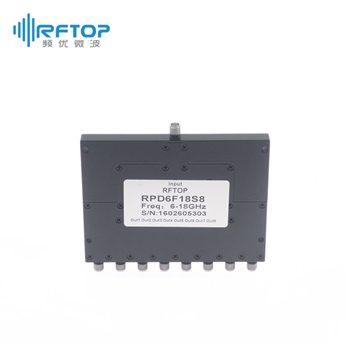SMA一分八同轴微带式功分器|专业型, 6-18GHz, 20W, 接头不锈钢 - RPD6F18S8