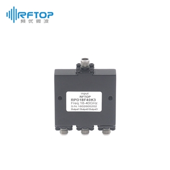2.92mm(K,SK)一分三毫米波同轴微带式功分器|专业型, 18-40GHz, 10W, 接头不锈钢 - RPD18F40K3