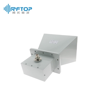 WR430(BJ22)标准增益喇叭天线|专业型, 同轴N母输入, 1.72-2.61GHz, 增益10dB, FDP22矩形平法兰, 正交 - RWHA430N02-10