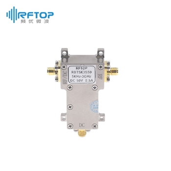 SMA母 转 SMA母 偏置器|精密型, 5KHz-6GHz, 50V, DC 50V，0.5A, 铜镀金 - RBT5K3S50